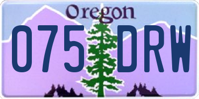 OR license plate 075DRW