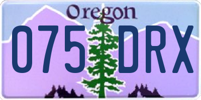 OR license plate 075DRX