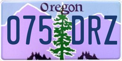OR license plate 075DRZ