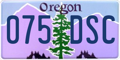 OR license plate 075DSC