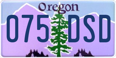 OR license plate 075DSD