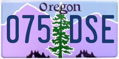 OR license plate 075DSE