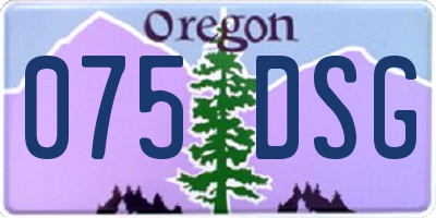 OR license plate 075DSG