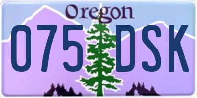 OR license plate 075DSK