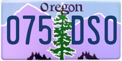 OR license plate 075DSO