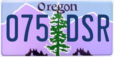 OR license plate 075DSR
