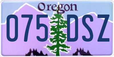 OR license plate 075DSZ