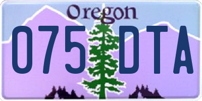 OR license plate 075DTA