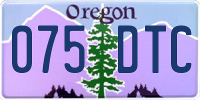 OR license plate 075DTC