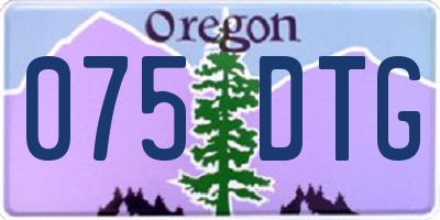 OR license plate 075DTG