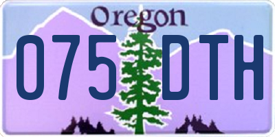 OR license plate 075DTH