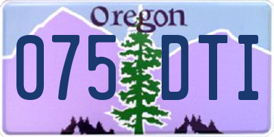 OR license plate 075DTI