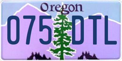 OR license plate 075DTL