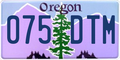 OR license plate 075DTM