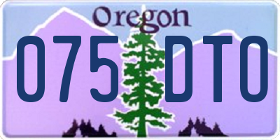 OR license plate 075DTO