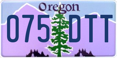 OR license plate 075DTT