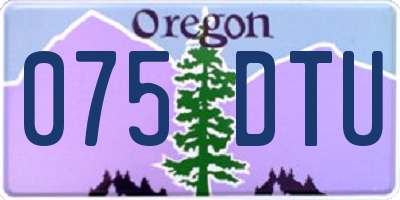 OR license plate 075DTU