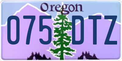 OR license plate 075DTZ