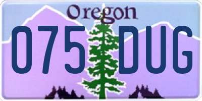 OR license plate 075DUG