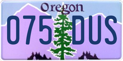 OR license plate 075DUS