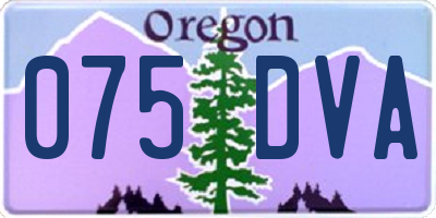 OR license plate 075DVA