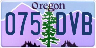 OR license plate 075DVB