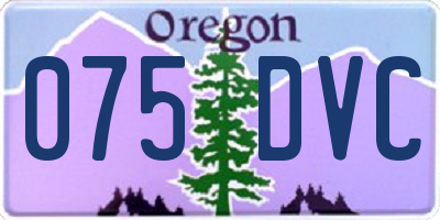 OR license plate 075DVC