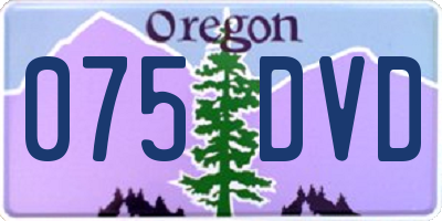 OR license plate 075DVD