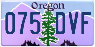 OR license plate 075DVF