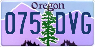 OR license plate 075DVG