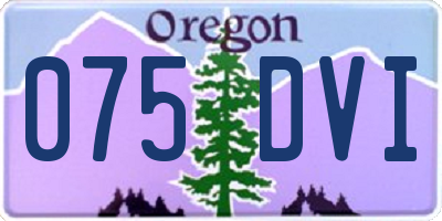 OR license plate 075DVI