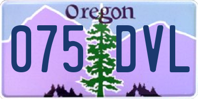 OR license plate 075DVL