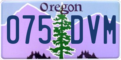 OR license plate 075DVM