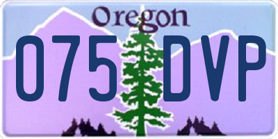 OR license plate 075DVP