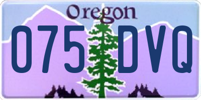 OR license plate 075DVQ