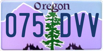 OR license plate 075DVV
