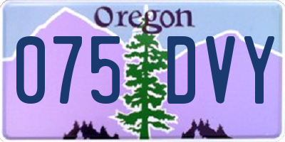OR license plate 075DVY