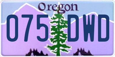 OR license plate 075DWD