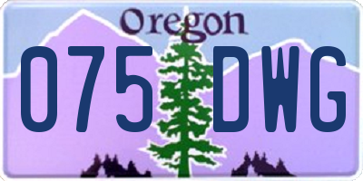 OR license plate 075DWG