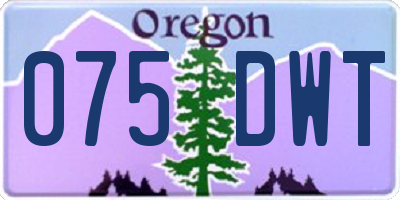 OR license plate 075DWT