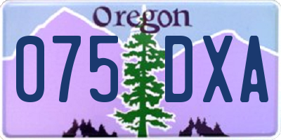 OR license plate 075DXA