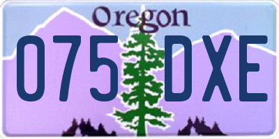 OR license plate 075DXE