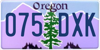 OR license plate 075DXK