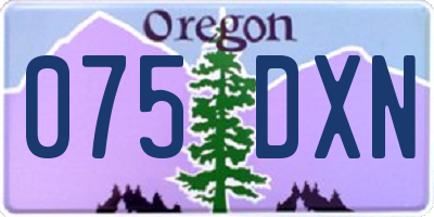 OR license plate 075DXN