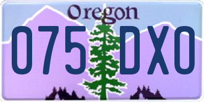 OR license plate 075DXO