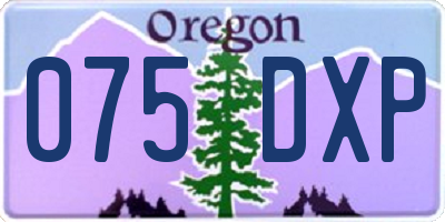 OR license plate 075DXP