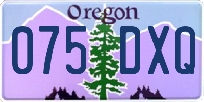 OR license plate 075DXQ