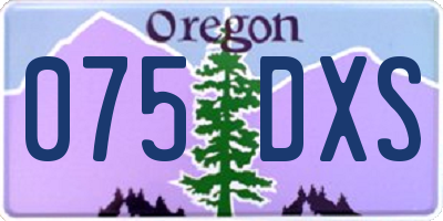 OR license plate 075DXS