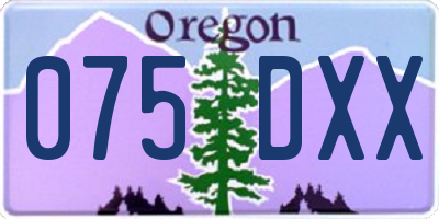OR license plate 075DXX