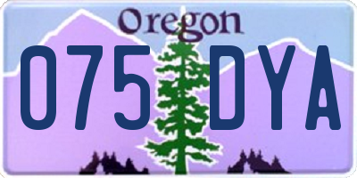 OR license plate 075DYA